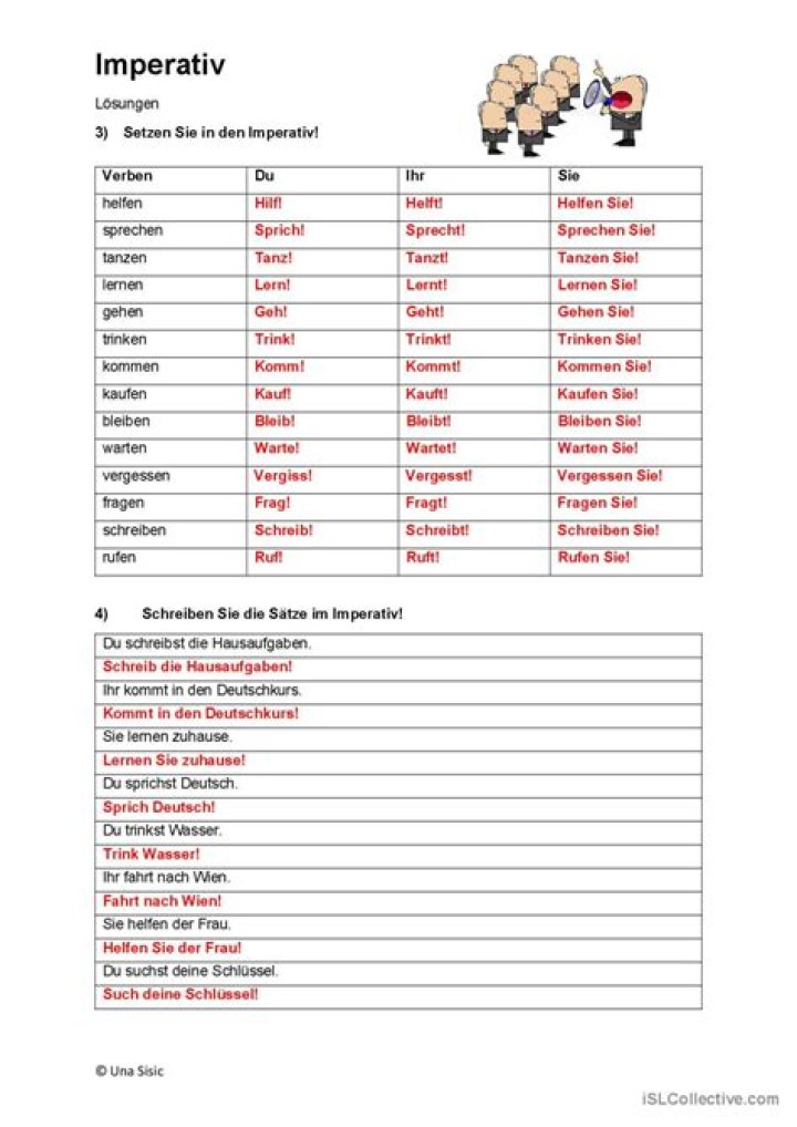Imperativ Verben Liste PDF – Sofort Herunterladen