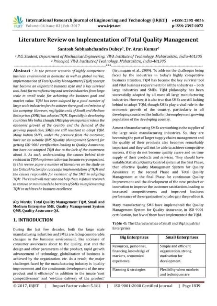 Effective Implementation of Total Quality Management: A Comprehensive PDF Guide