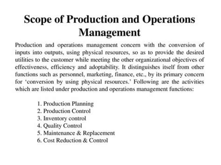 The Critical Role of Production and Operation Management: A PDF Guide