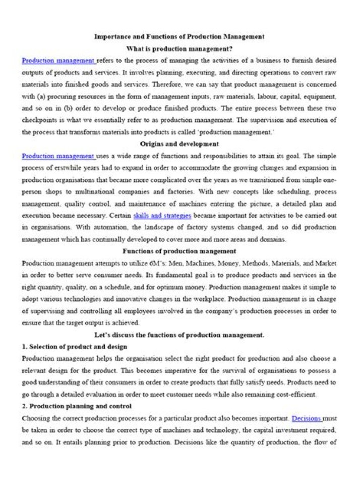 The Critical Importance of Production Management PDFs for Efficiency