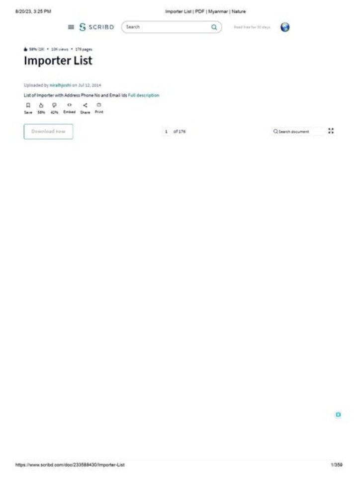 Download Importer List PDF – Full Export & Compliance Data