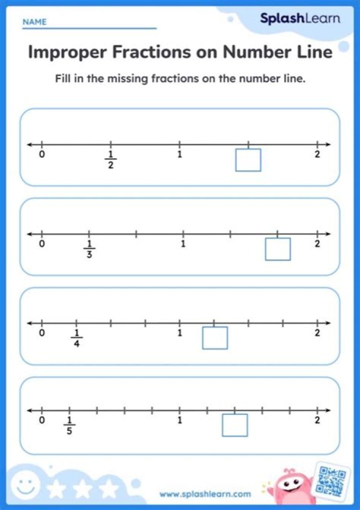 Improper Fractions on a Number Line Worksheet PDF – Practice & Mastery