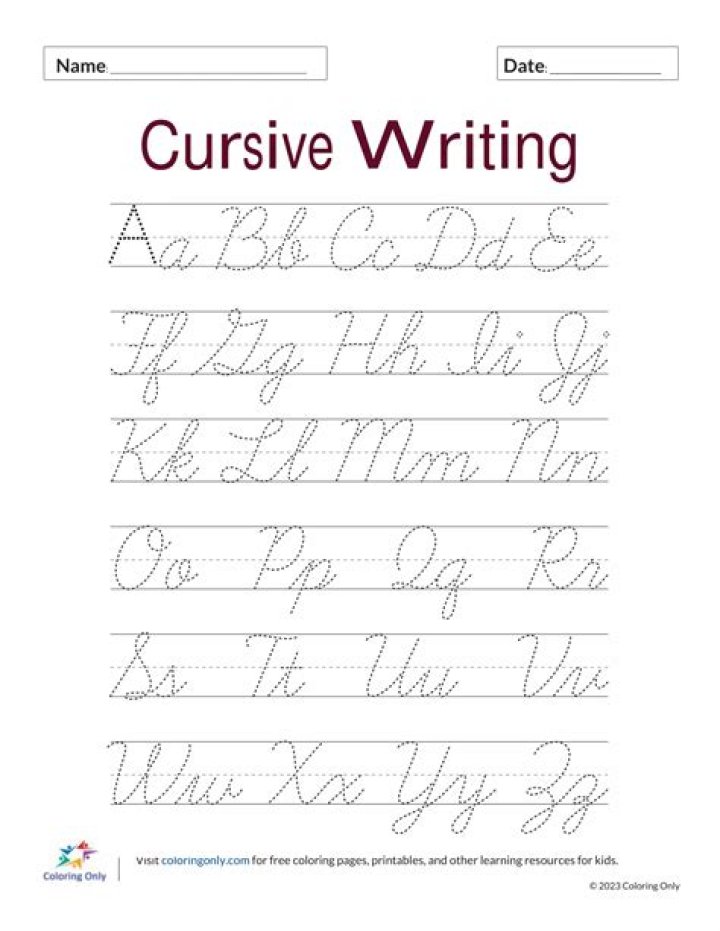Improve Your Cursive with Our Free Printable Worksheet PDF