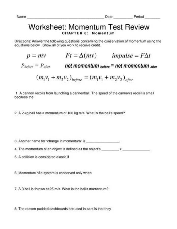 Impulse and Momentum: Essential Questions & Answers PDF
