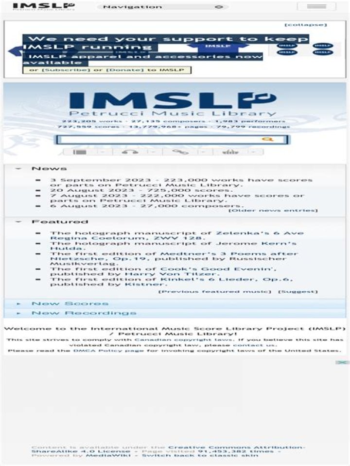 Free IMslp Music Sheet PDF Downloads for Free