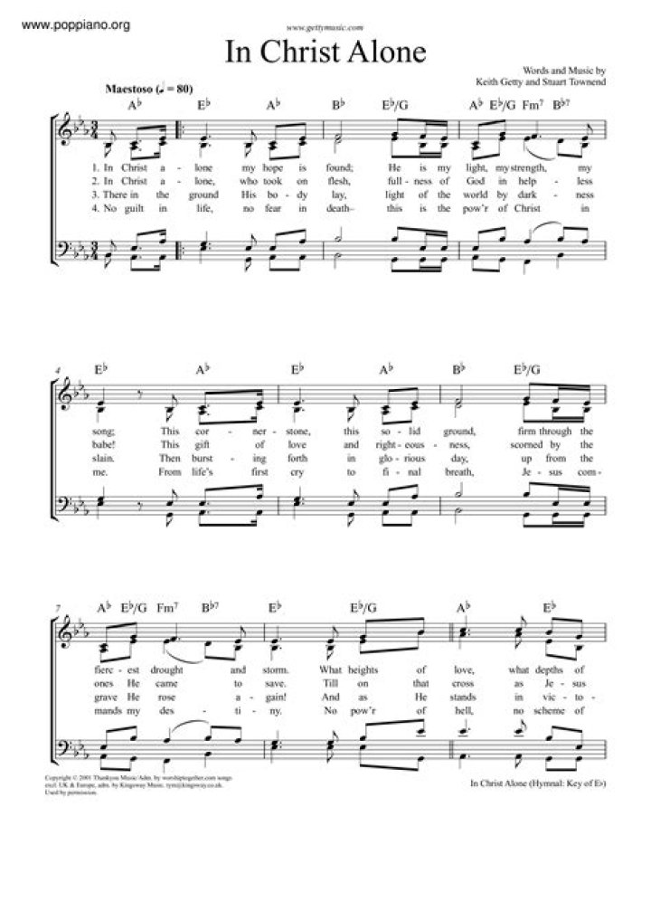 In Christ Alone PDF Sheet Music | Download Free Divine Worship