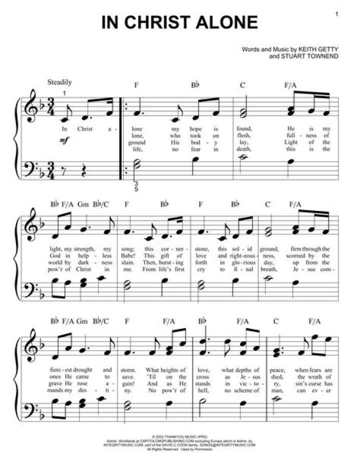Free In Christ Alone Sheet Music PDF – Instant Download