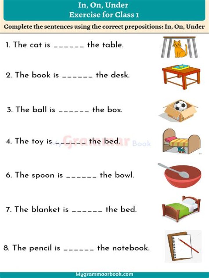 How to Work With 'In On Under' in Worksheet PDFs