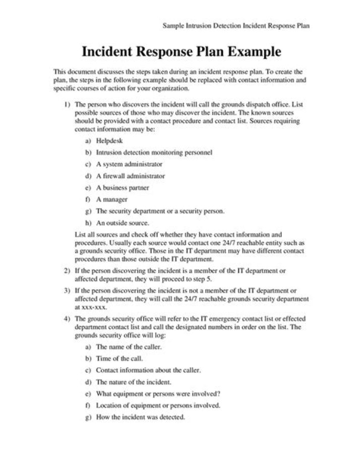 Incident Response Plan Example PDF for Rapid Crisis Management