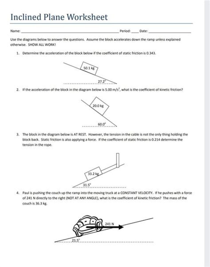Solve Inclined Plane Problems with Step-by-Step Answers PDF