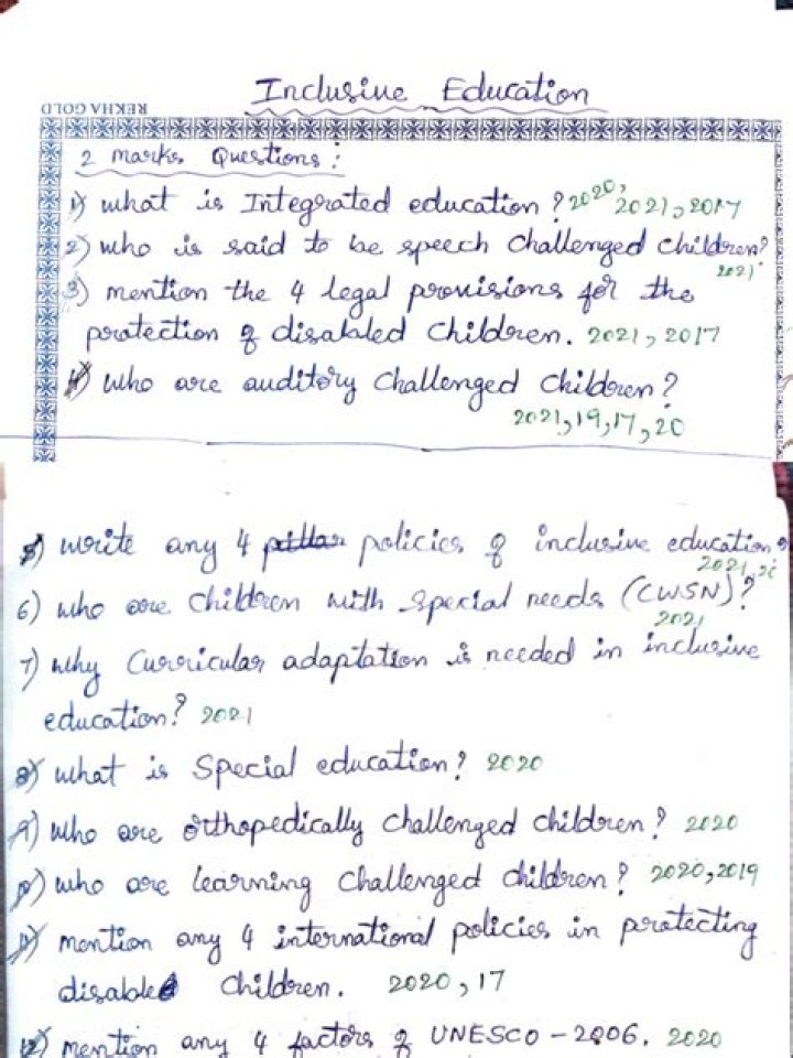 Inclusive Education Questions and Answers PDF: Expert Answers