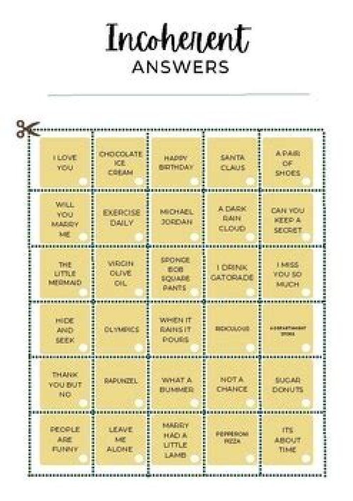 Incoherent Game Cards and Answers PDF – Explained