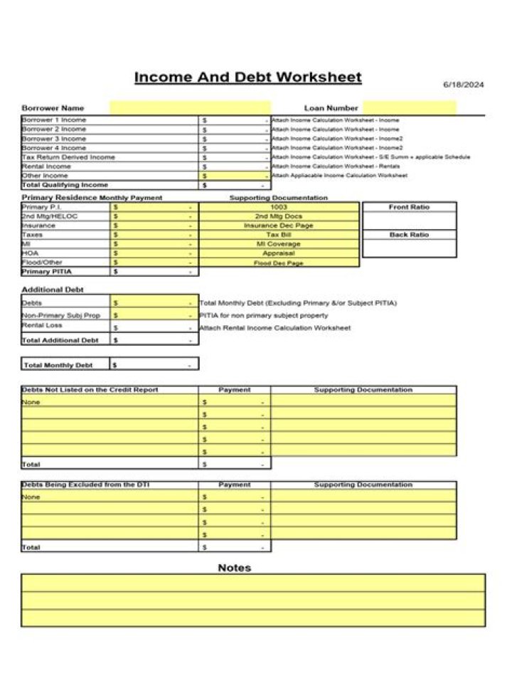 Income Calculation Worksheet PDF for Easy Financial Tracking