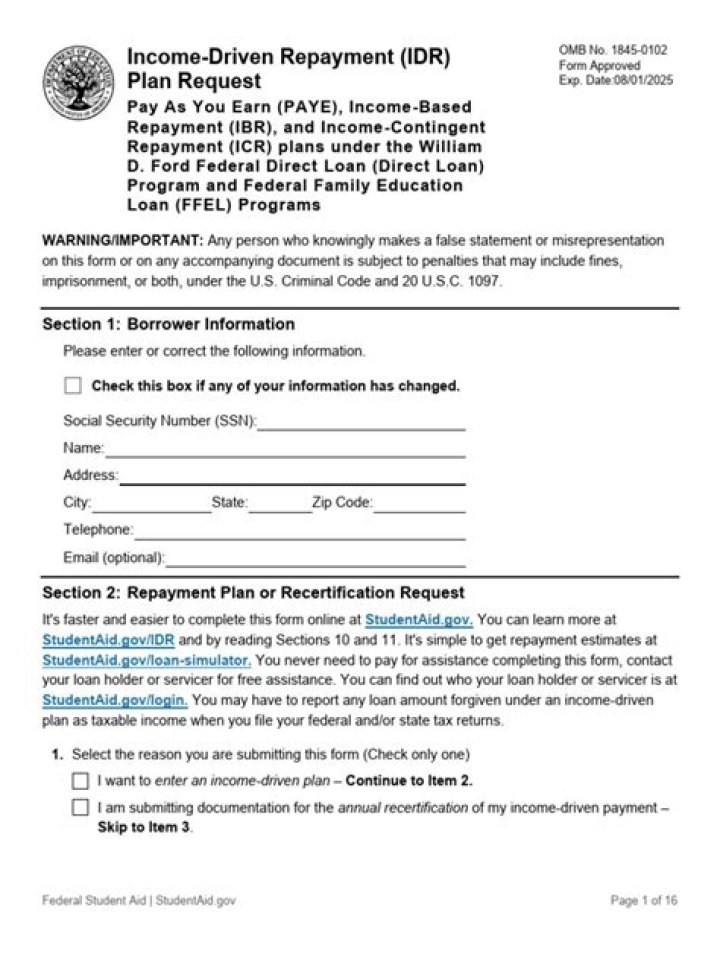How to File an Income Driven Repayment Plan Request PDF