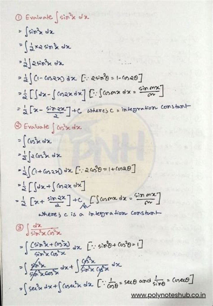 Indefinite Integral Questions and Answers PDF – Expert Study Guide