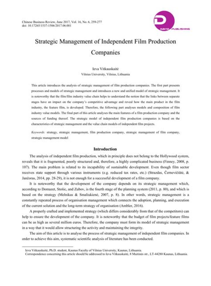 Independent Film Production Company Business Plan PDF: Step-by-Step Guide