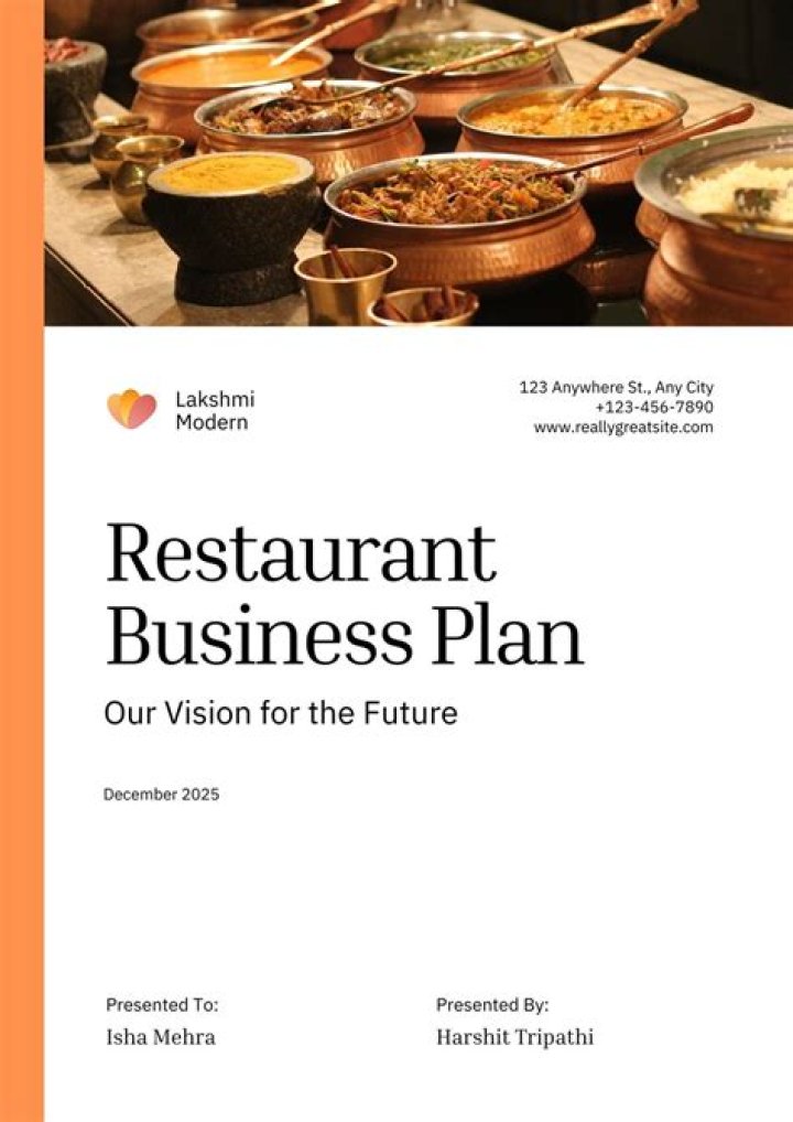Indian Restaurant Business Plan PDF for Success