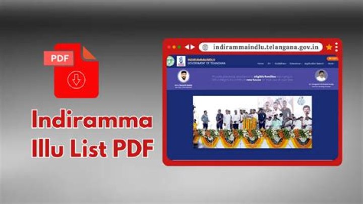 Indiramma Illu List Telangana PDF Download: Official File