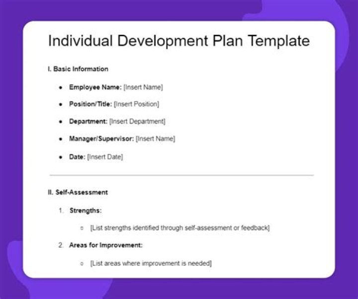 Individual Development Employee Development Plan Examples PDF