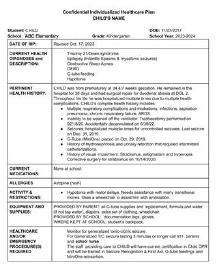 Individualized Healthcare Plans for School Nurses: PDF Guide