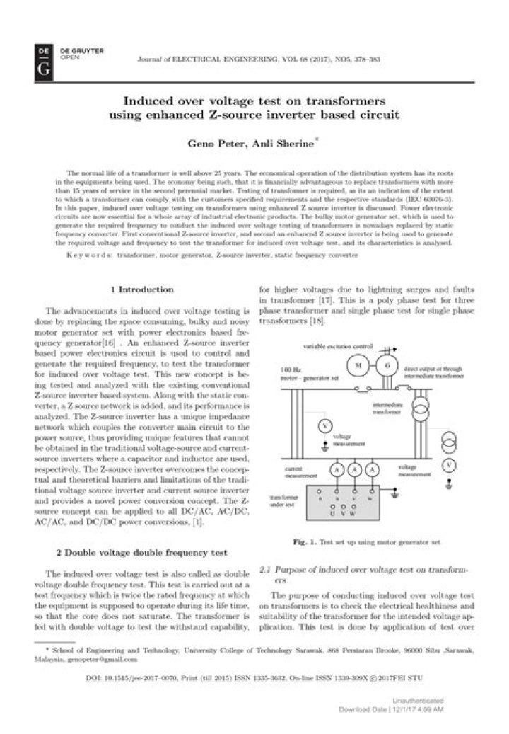 Induced Overvoltage Test on Transformer PDF: Safety & Compliance Guidelines