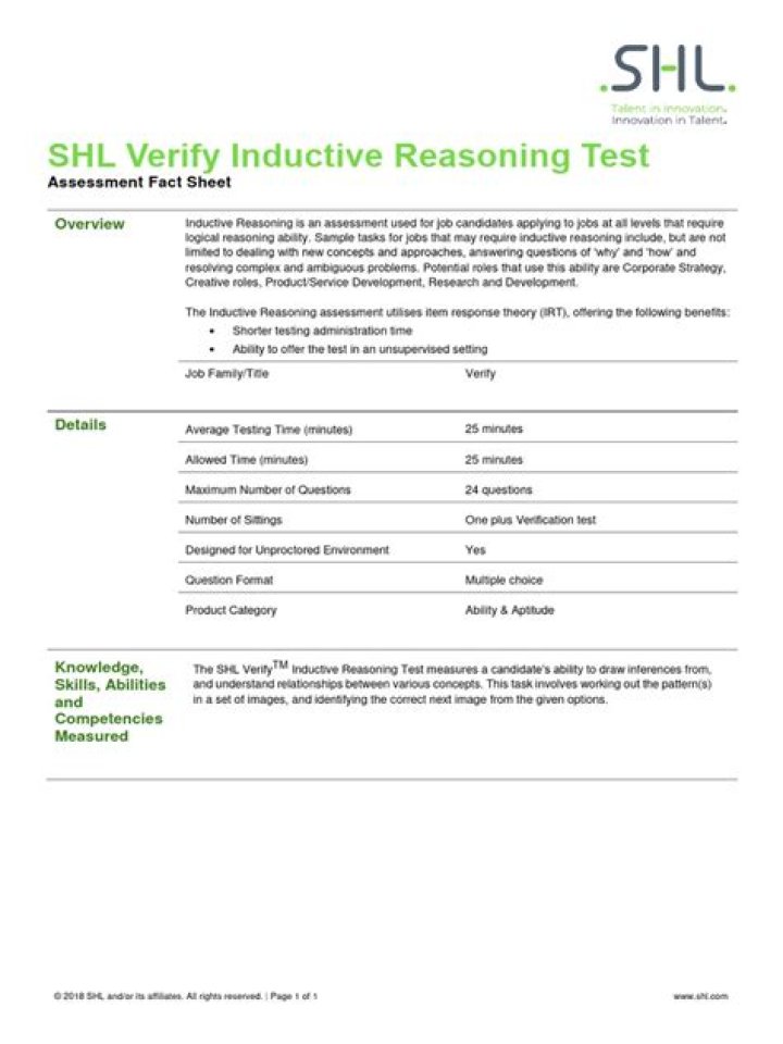 Master Inductive Reasoning Test SHL PDF: Practice & Prepare