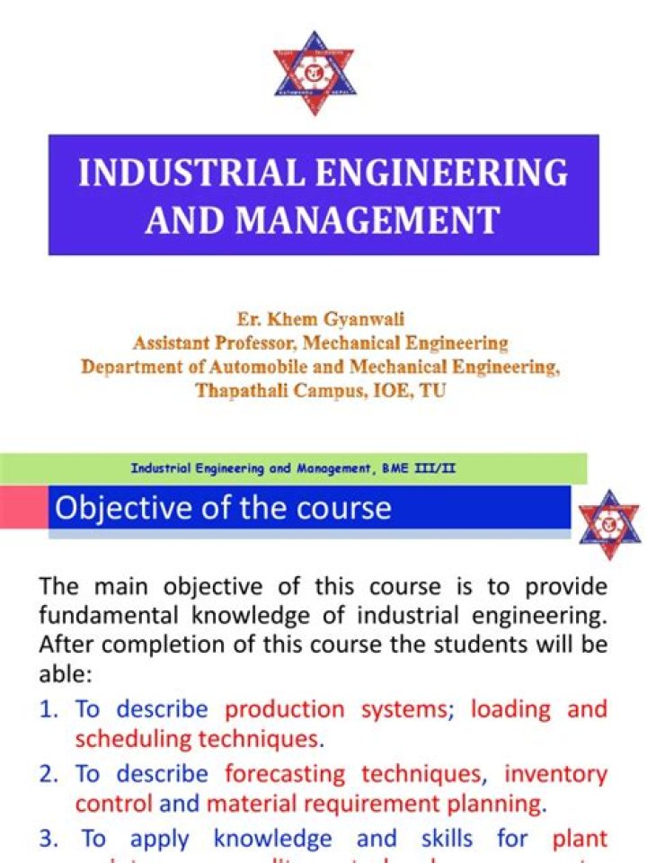 Comprehensive Industrial Engineering and Management Textbook PDF