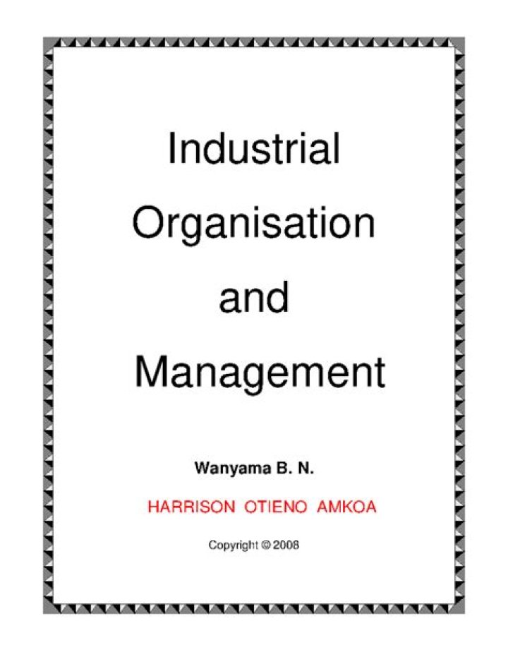 Industrial Organization and Management: Essential PDF Guide