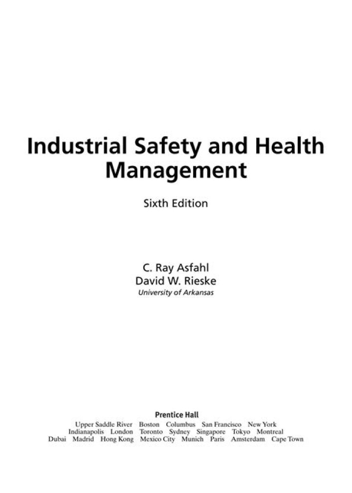 Industrial Safety and Health Management 6th Edition: Comprehensive PDF Guide