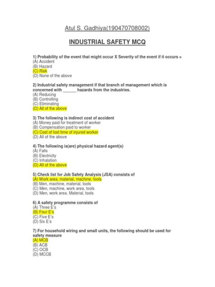 Industrial Safety Questions & Answers PDF: Essential Guide
