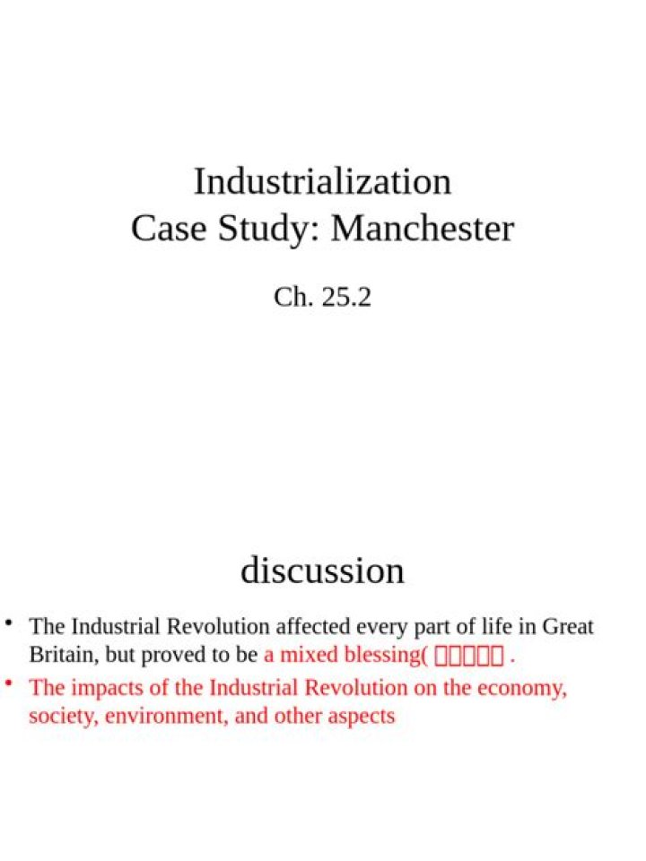 Industrialization Case Study: Manchester PDF Answer Key & Analysis