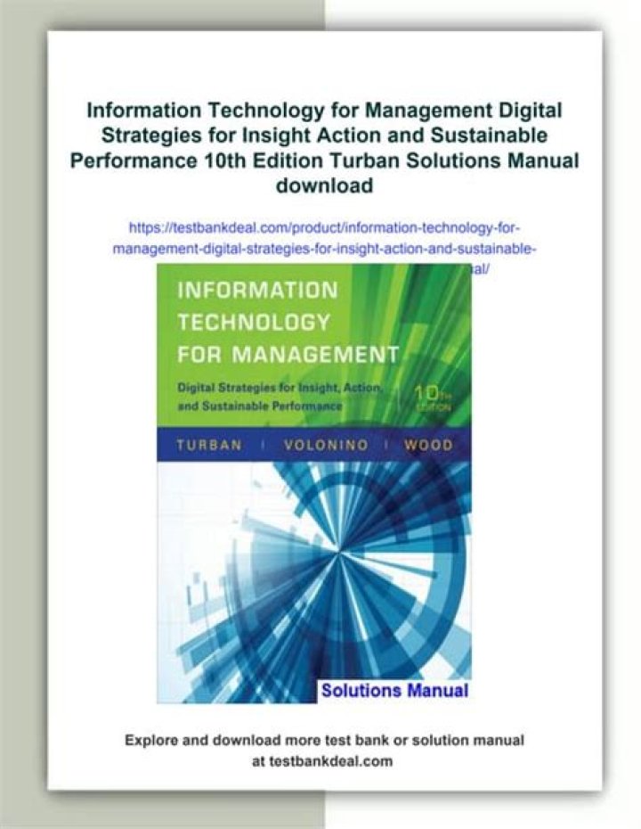 Information Technology for Management 10th Edition PDF Free Download