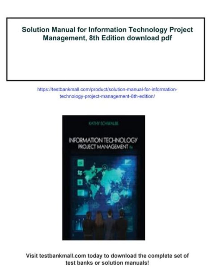 Information Technology Project Management 8th Edition PDF Guide