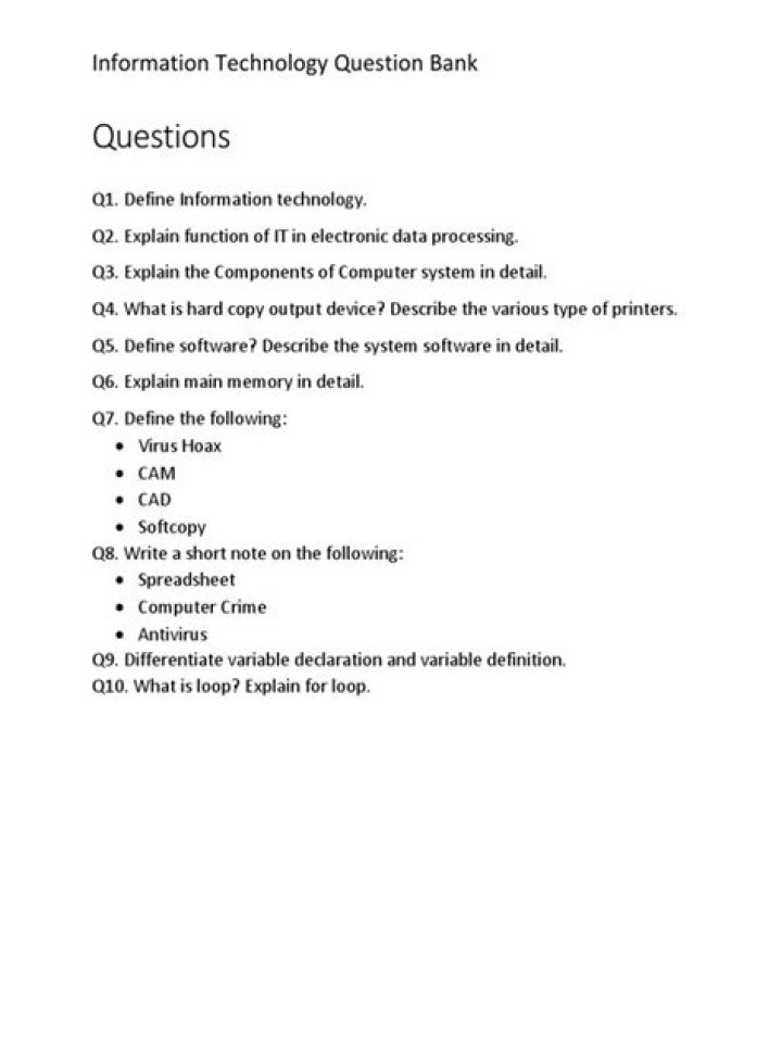 Comprehensive IT Questions and Answers PDF: Your Ultimate Reference