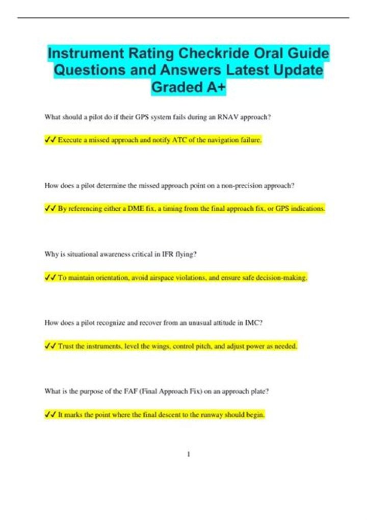 Instrument Checkride Oral Questions PDF – Essential Practice Guide
