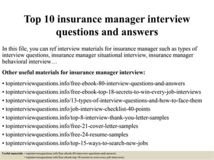Essential Insurance Interview Questions PDF for Job Success