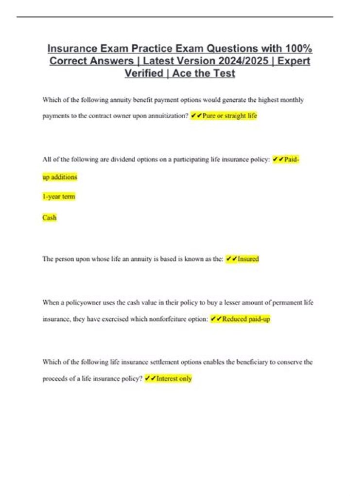 Free Insurance License Exam Practice Test PDF – Crack Your Exam Now