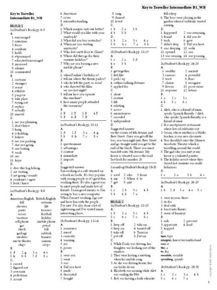 Integrated Chinese Level 2 Part 1 Workbook Answer Key PDF Answer Guide