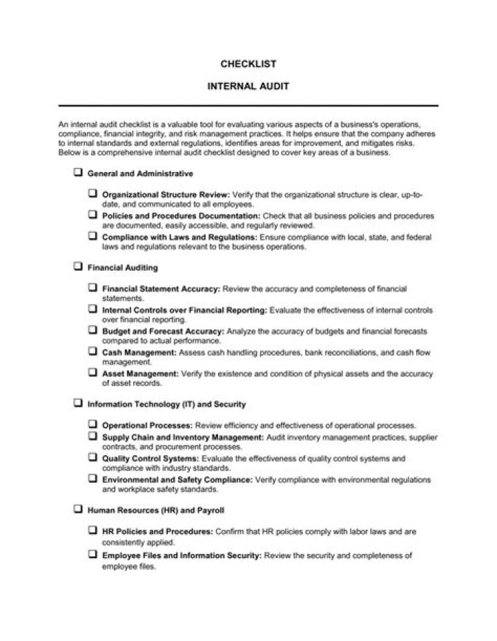 Integrated Management System Internal Audit Checklist PDF – Complete Compliance Tool