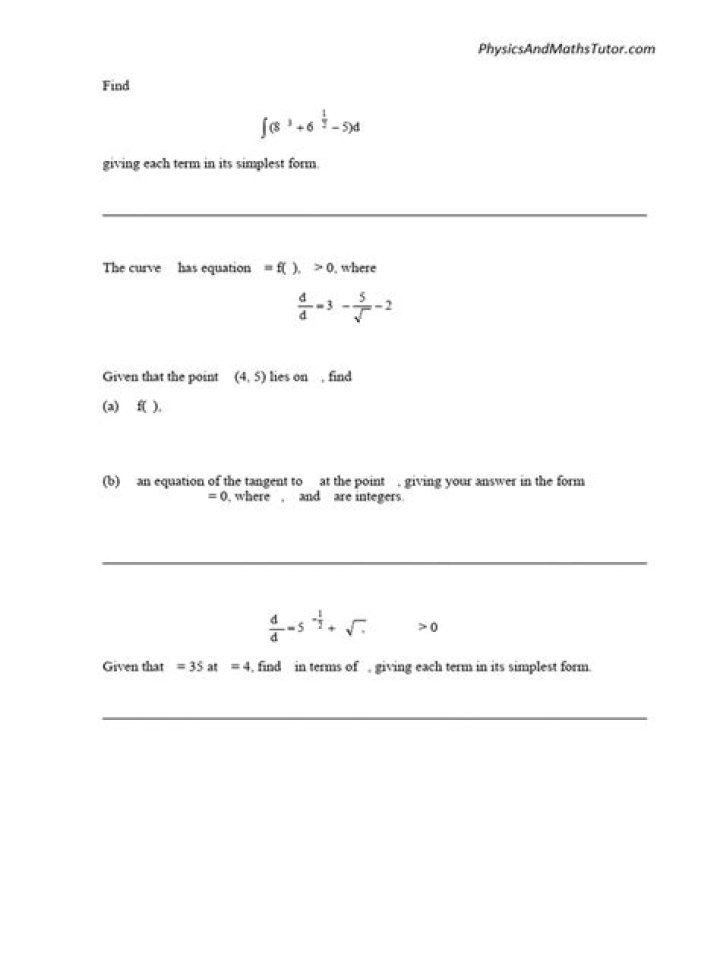 Integration Questions and Solutions PDF: Everything You Need to Know