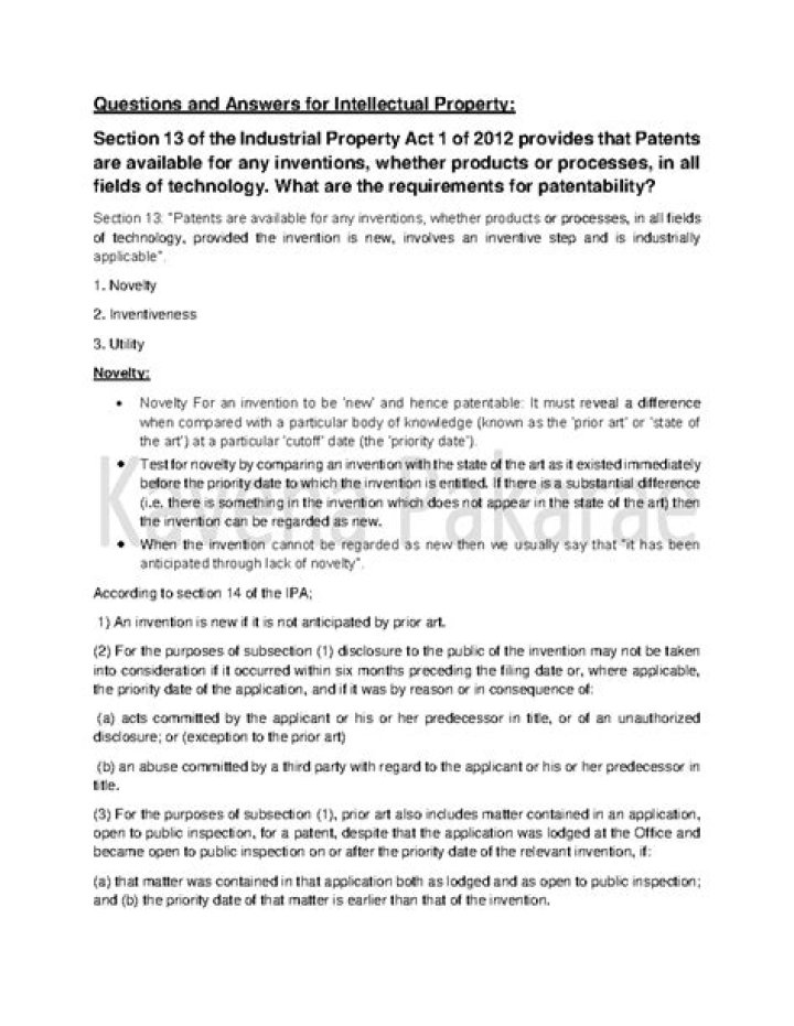 Intellectual Property Rights: Expert Q&A Answers in PDF