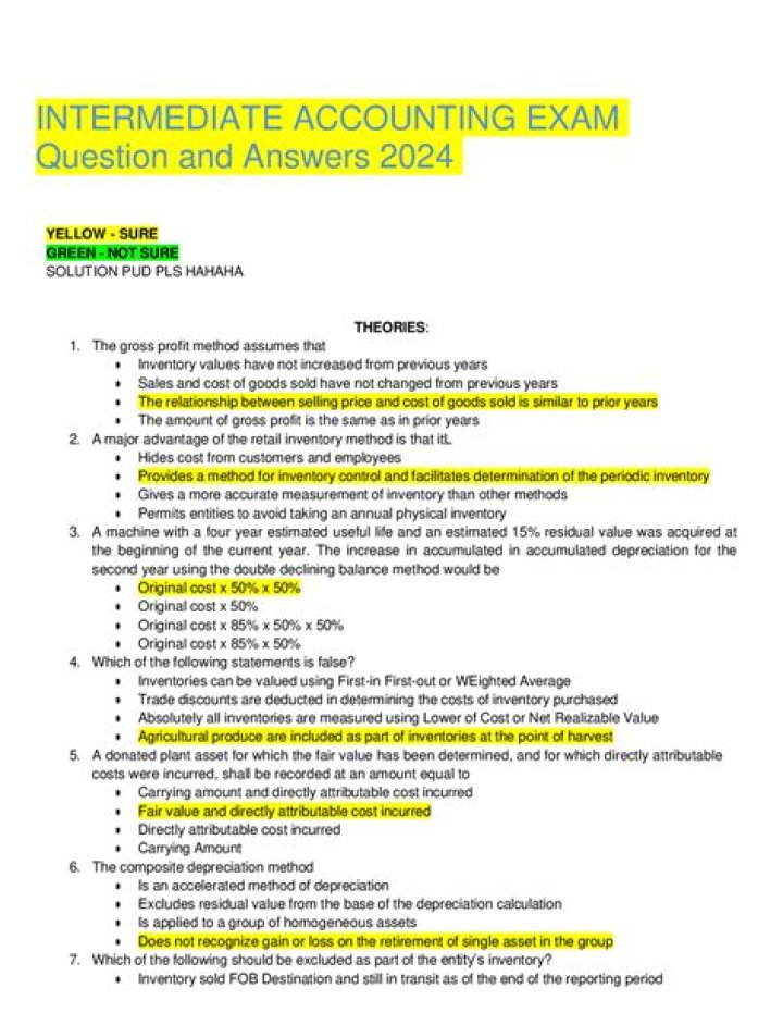 Intermediate Accounting Questions and Answers PDF – Expert Practice Set