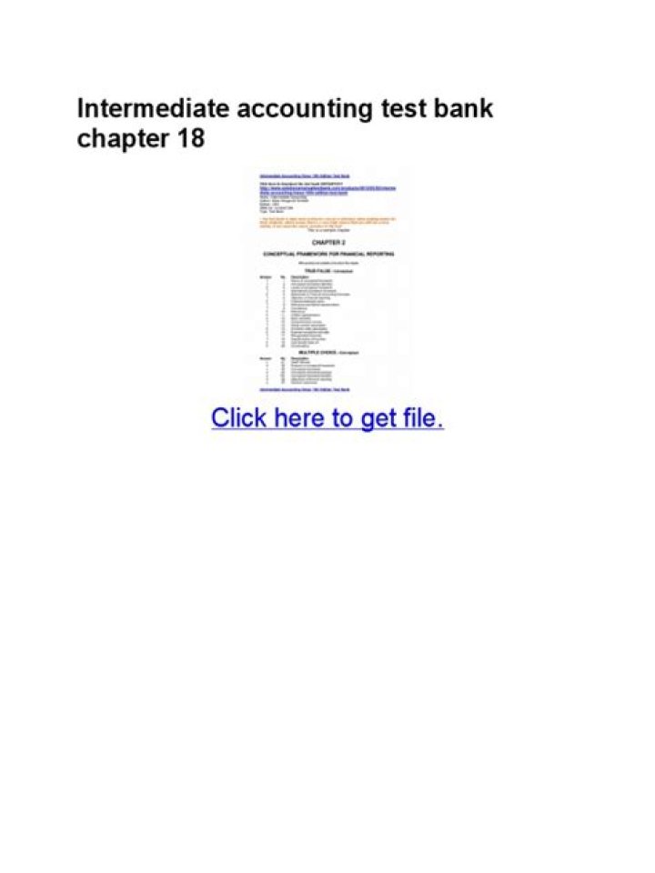 Intermediate Accounting Test Bank PDF – Practice Questions & Solutions