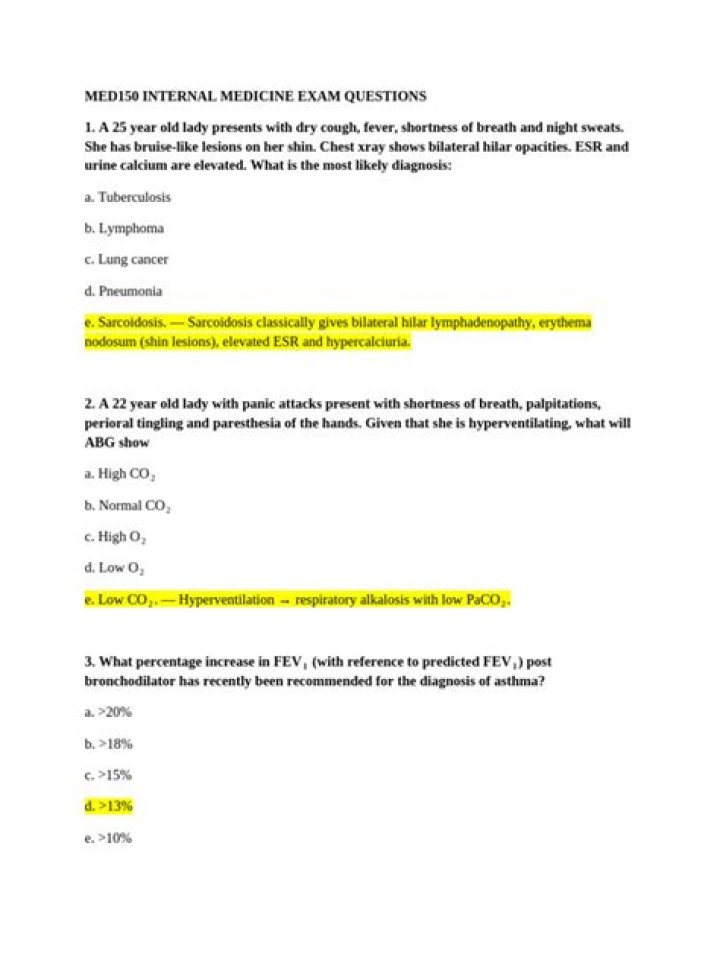 Internal Medicine Exam Questions PDF: Practice & Prep for Board Success
