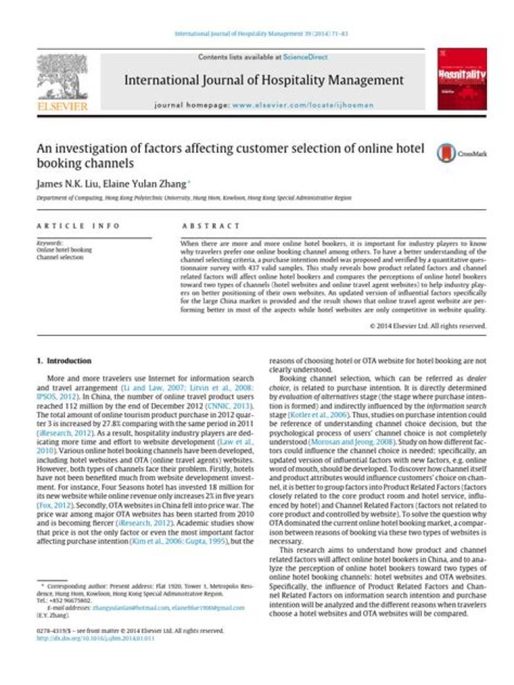 Access the International Journal of Hospitality Management PDFs