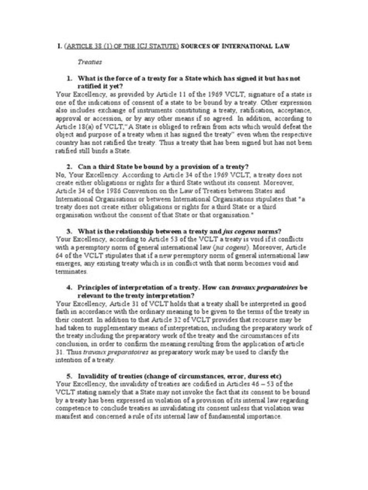 International Law Questions and Answers: PDF Guide