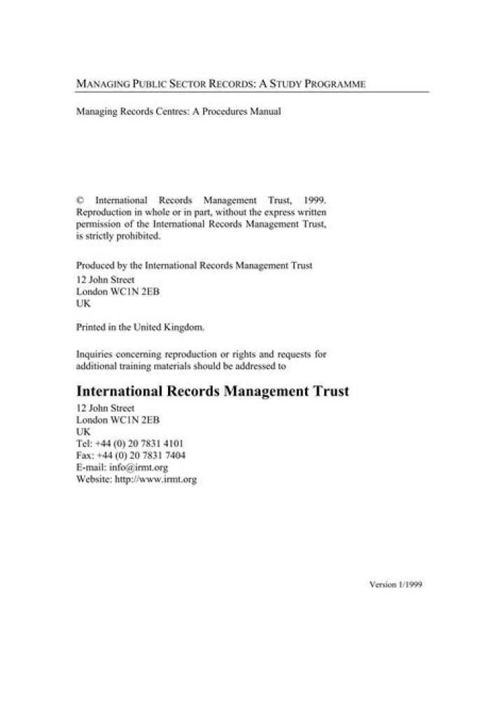 International Records Management Trust PDF: Secure Global Document Compliance
