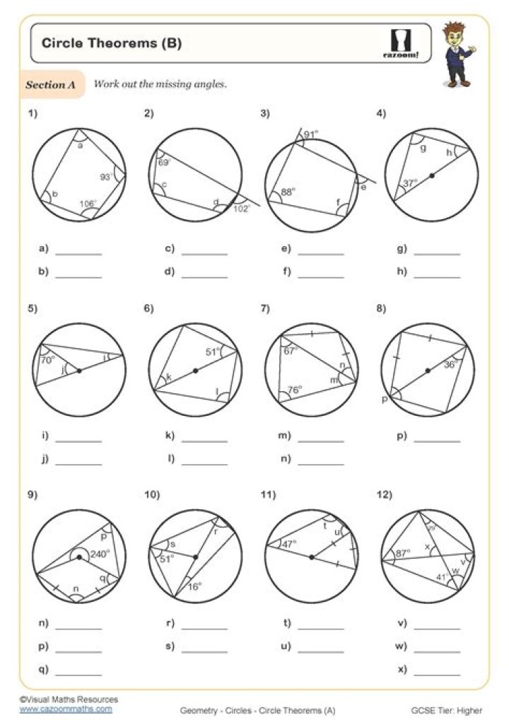 Intersecting Circles Questions and Answers PDF: Master Circles Geometry Problems