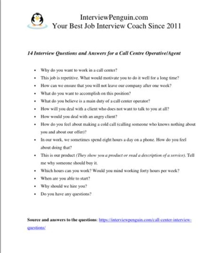 Interview Questions & Answers for Call Center Roles PDF Guide