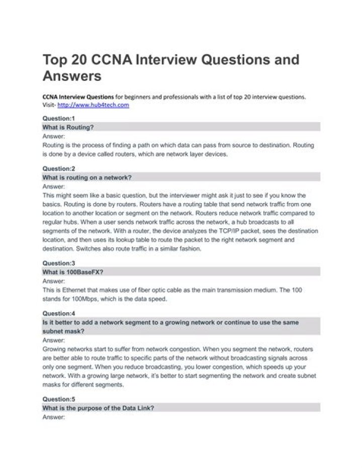 Interview Questions CCNA Answers PDF: Expert Prep Guide